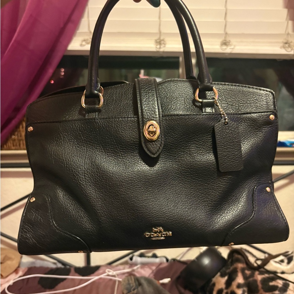 Coach Black Leather Satchel